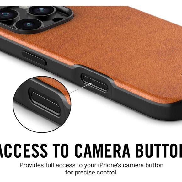 Ridge Case for iPhone 16 Oil-Waxed Full-Grain Leather in Tobacco Brown NIB - Picture 7 of 11